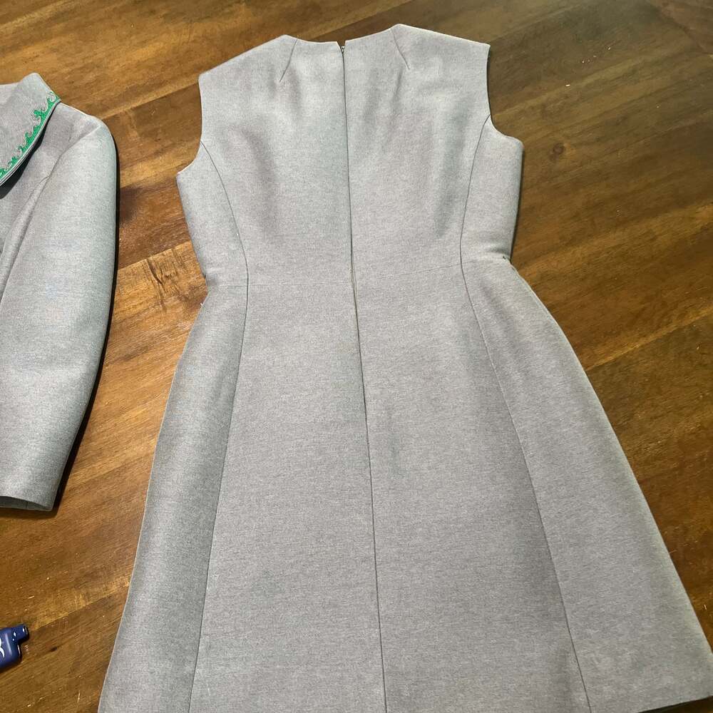 Vintage 1960s Wool Dress Suit with Cropped Jacket - Picture 9 of 16